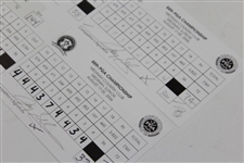 Joey Sindelar(x2), Jay Haas, & Howell Signed Official 2006 PGA Championship at Medinah Scorecard JSA ALOA
