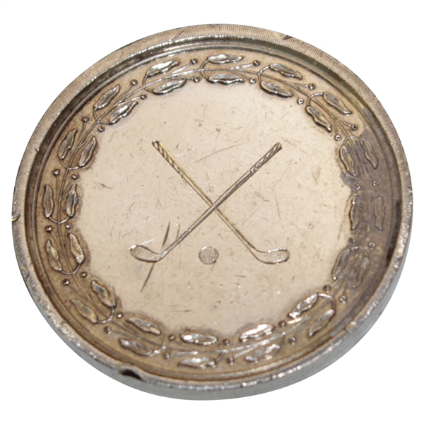 1903 E.U.H.G.C. Sterling Silver Crossed Clubs Medal Won by John Frazer