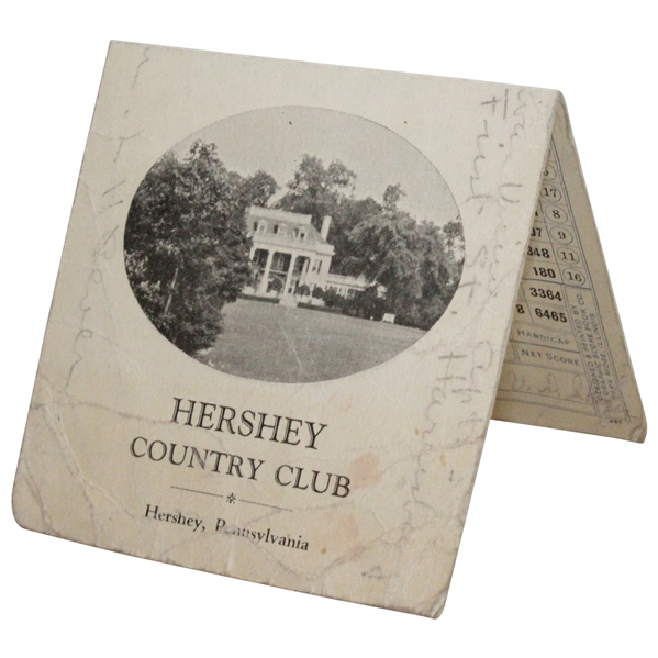 Vintage Hershey Country Club Used Scorecard - Rod Munday Collection