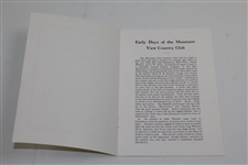 1898-1927 'Early Days of the Mountain View Country Club' Booklet