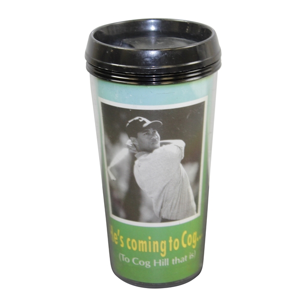 Tiger Woods Hes Coming to Cog (Cog Hill That is) 1997 Western Open Drinking Cup with Lid