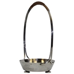 1910 Lumber Trade Golf Association Fifth Annual Tournament Silver Plate Carrying Tray Trophy with Rattan Covered Handle