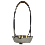 1910 Lumber Trade Golf Association Fifth Annual Tournament Silver Plate Carrying Tray Trophy with Rattan Covered Handle