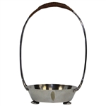 1910 Lumber Trade Golf Association Fifth Annual Tournament Silver Plate Carrying Tray Trophy with Rattan Covered Handle