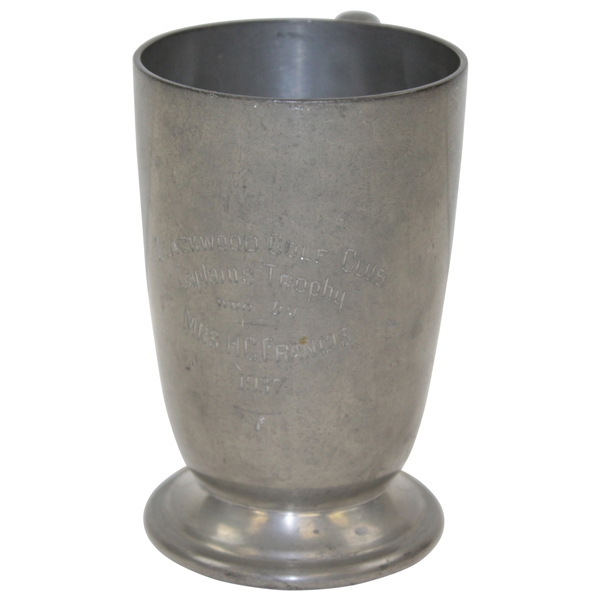 1937 Blackwood Golf Club One Handled Captains Trophy Won by Mrs. H.C. Francis 