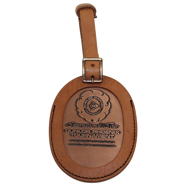 Barry Jaeckels 1978 International Tour Dunlop Phoenix Tournament Contestant Leather Bag Tag