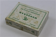 Vintage Abercrombie & Fitch Co. Monogram Golf Ball Box with 8 B.R.B. Golf Balls