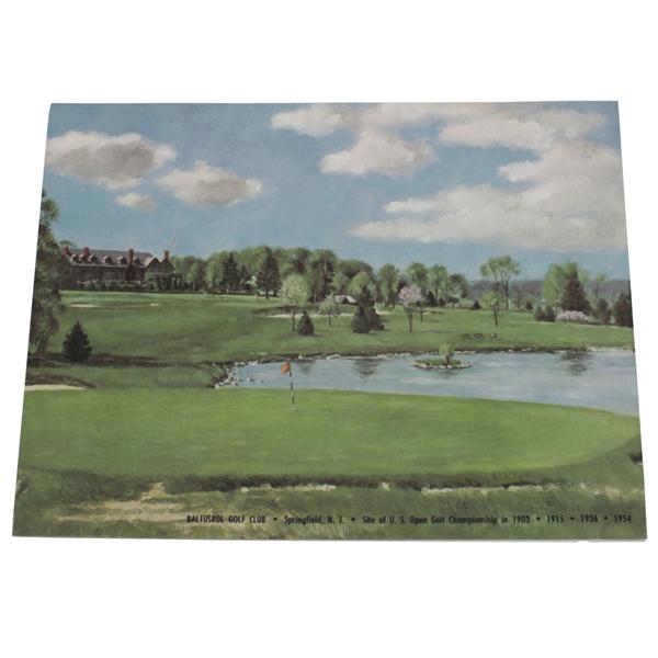 1954 Baltusrol Golf Club Site of US Open Championships Christmas Card