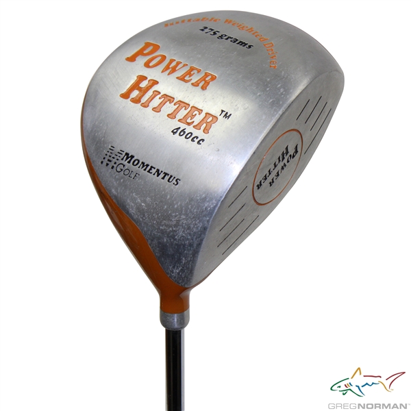 Greg Normans Personal Used Momentus Golf Power Hitter 460cc Hittable Weighted Driver - 275 grams