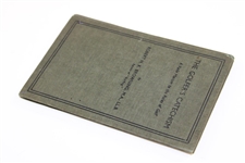 1935 1st Edition 'The Golfer's Catechism A Vade Mecum to 'The Rules of Golf' by Robert Browning