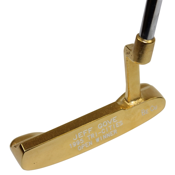 Jeff Gove 1995 Tri-Cities Open Winner Bobby Grace BeCu Gold Plated Putter