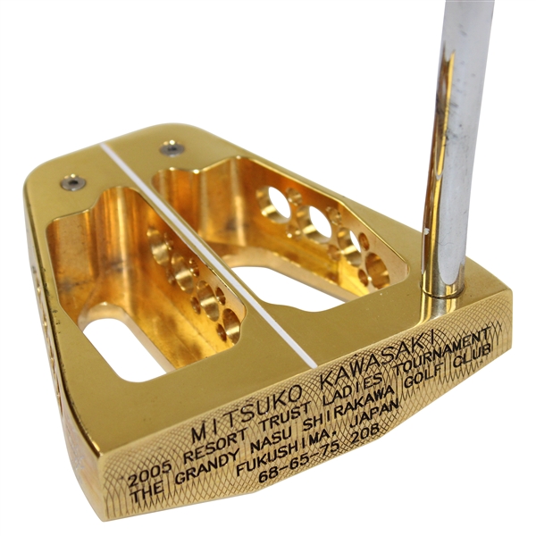 Mitsuko Kawasaki 2005 Resort Trust Ladies Tournament Winner Bobby Grace Gold Plated Putter