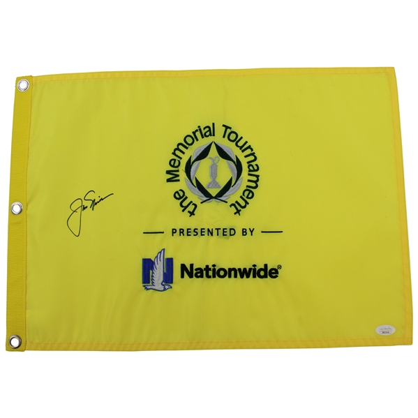 Jack Nicklaus Signed Undated The Memorial Tournament Embroidered Flag JSA #BB22604