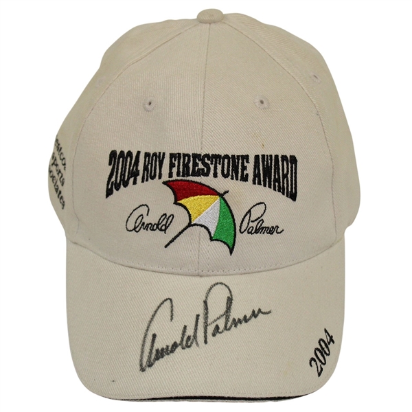 Arnold Palmer Signed 2004 Roy Firestone Award Hat JSA #EE05635