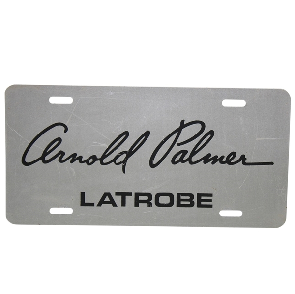 Classic Arnold Palmer Latrobe Car Dealership License Plate