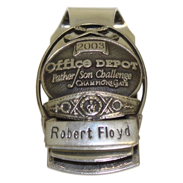 Robert Floyds 2003 Office Depot Father/Son Challenge Contestant Badge/Clip with COA