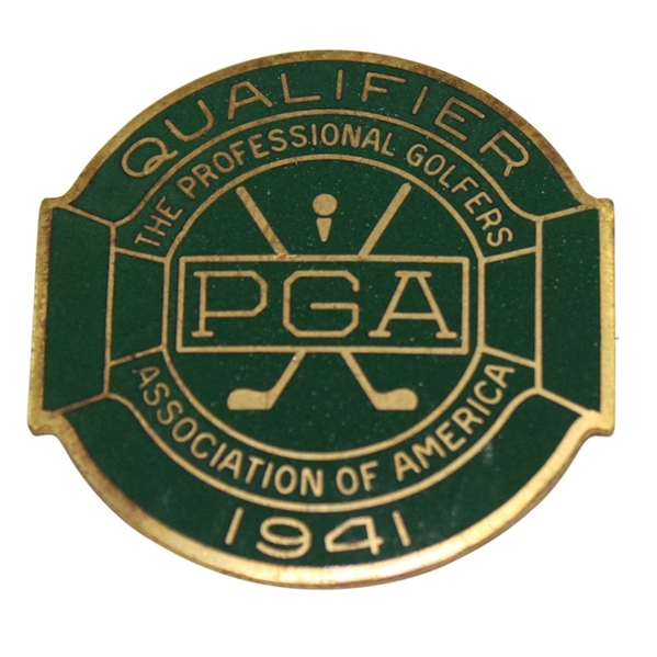 1941 PGA Championship at Cherry Hills CC Contestant Badge - Vic Ghezzi Winner