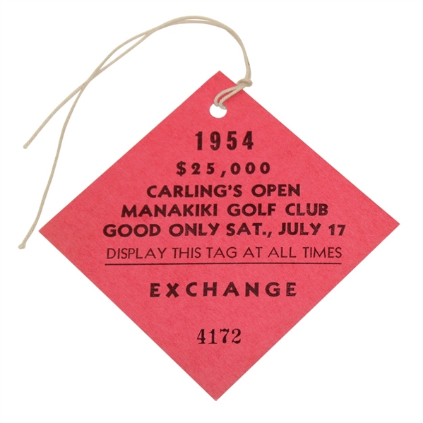 1954 $25k Carlings Open at Manakiki Golf Club Sayurday Tickete #4172