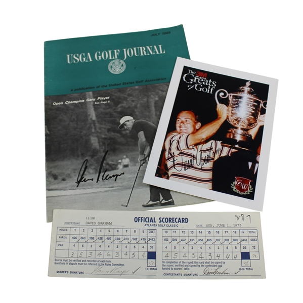 Gary Player & David Graham Signed 1975 Official Scorecard with Signed Journal & Photo JSA ALOA