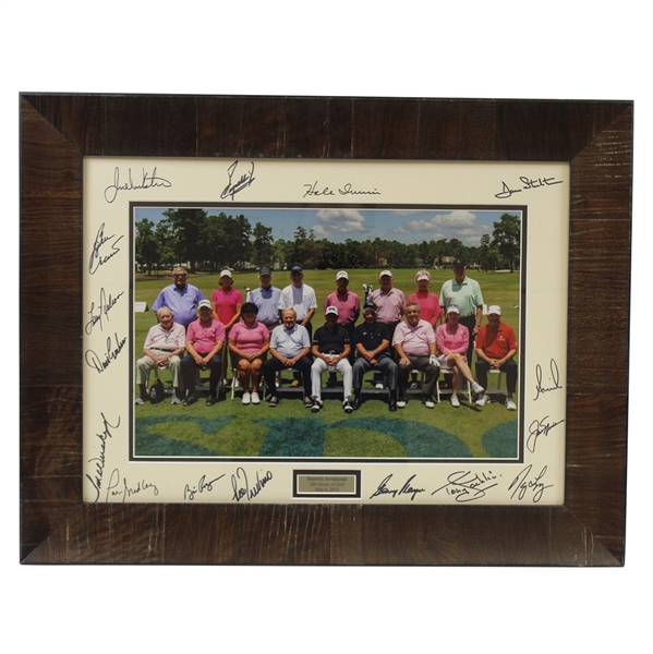 Nicklaus, Player, Annika and others Signed 2019 3M Greats Photo - Framed JSA ALOA