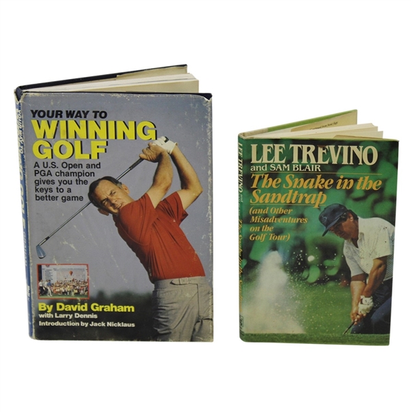 David Graham & Lee Trevino Signed Books - Your Ways..Winnging Golf & Snake in Sandtrap JSA ALOA