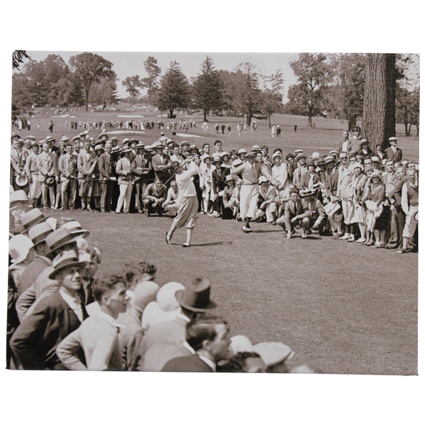 1929 Bobby Jones US Open Black & White 11x14 Canvas Photo - Babe Ruth too