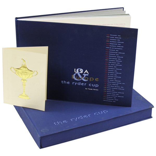 1999 Ryder Cup at Brookline Deluxe Special Ltd Ed Book in Clamshell Slipcase with Card