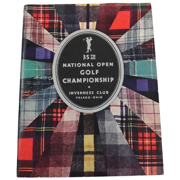 1931 US Open Championship at Inverness Program - Billy Burke Winner