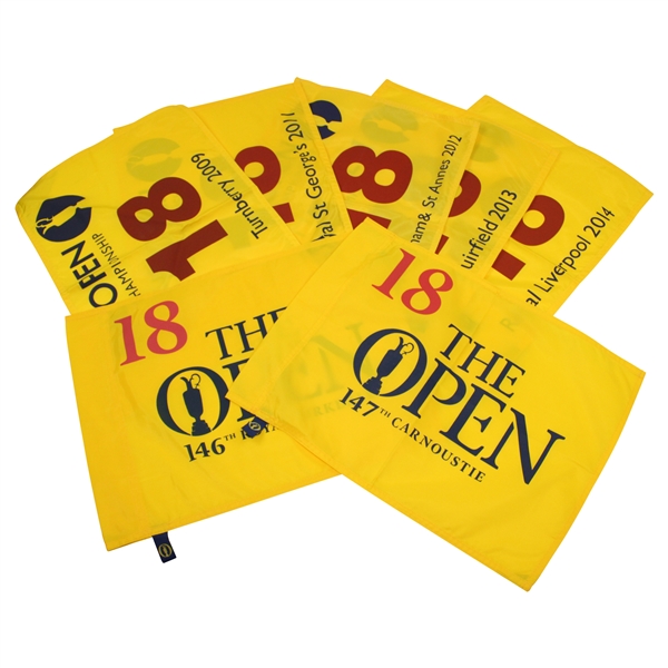 Seven (7) OPEN Championship Flags 2009, 2011-2014, 2017 & 2018