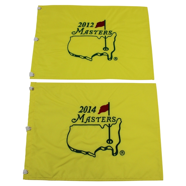 2012 & 2014 Masters Embroidered Flags - Bubba Watson Winning Years