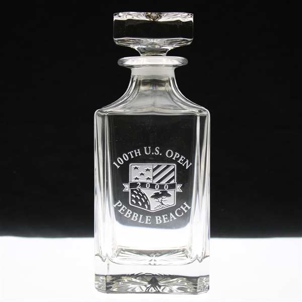 2000 US Open at Pebble Beach Glass Decanter with Stopper