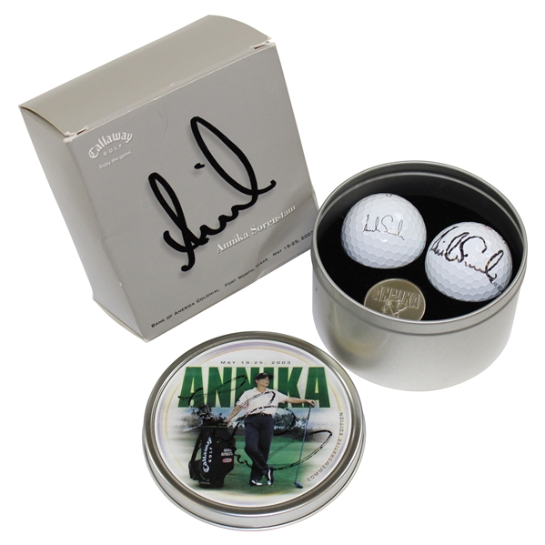 Annika Sorenstam Signed 2003 Annika Callaway 59 Golf Ball Comm. Edition Grouping JSA ALOA