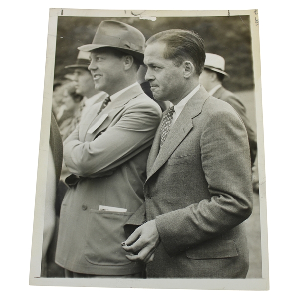 Bobby Jones Watching the Action 1936 Associated Press Wire Photo