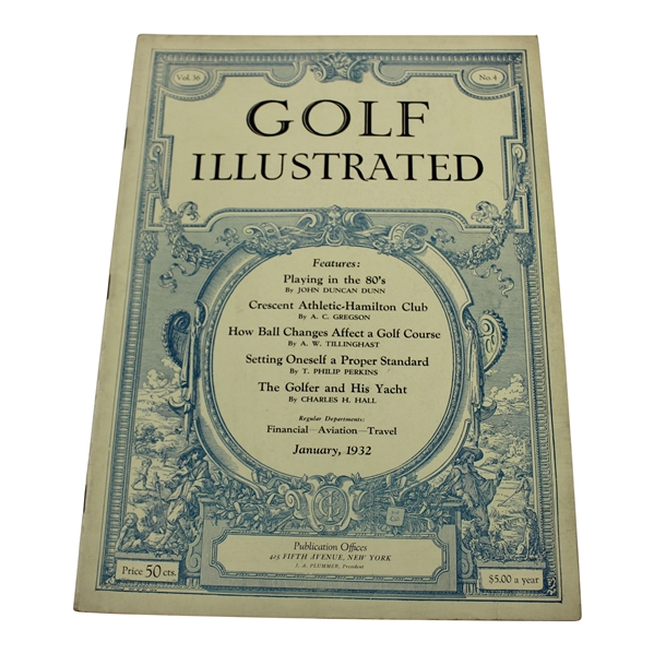 1932 Golf Illustrated Vol 36 No. 4 Magazine - January