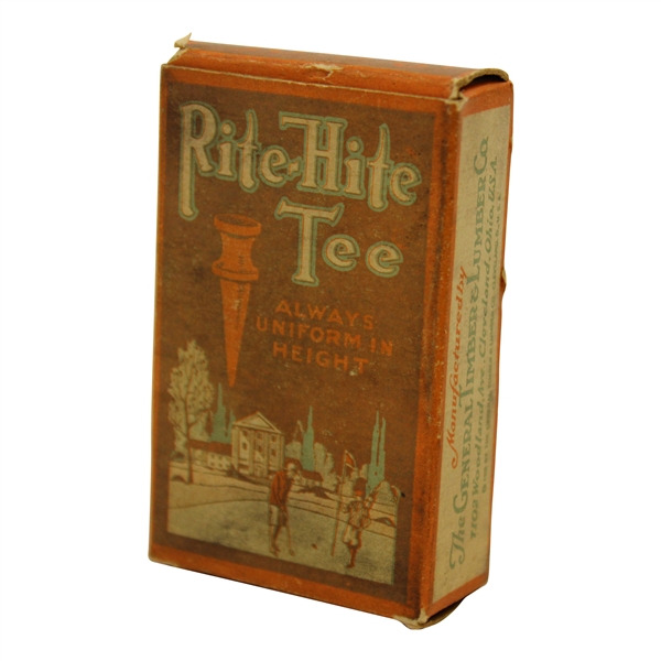 Vintage The Rite-Hite Tee Manuf. By The General Timber & Lumber Co. Orange Box with 18 Tees