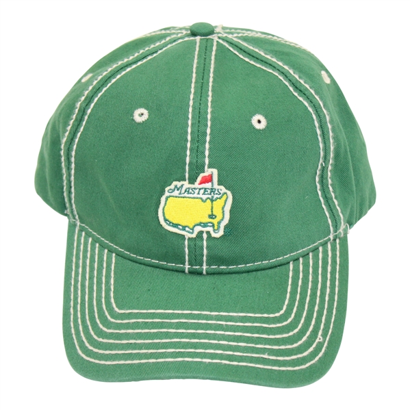 Undated Masters Tournament Stitch Logo Green Caddy Hat - New with Tags