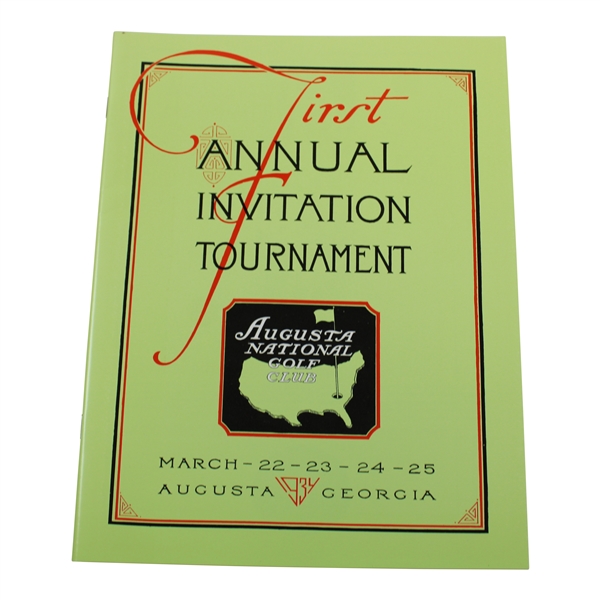 Augusta National 1934 1st Annual Invitation Tournament (Masters) Reproduction Program