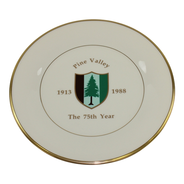 Pine Valley Golf Club 1913-1988 75th Year Members Commemorative Plate - #1 of 1035