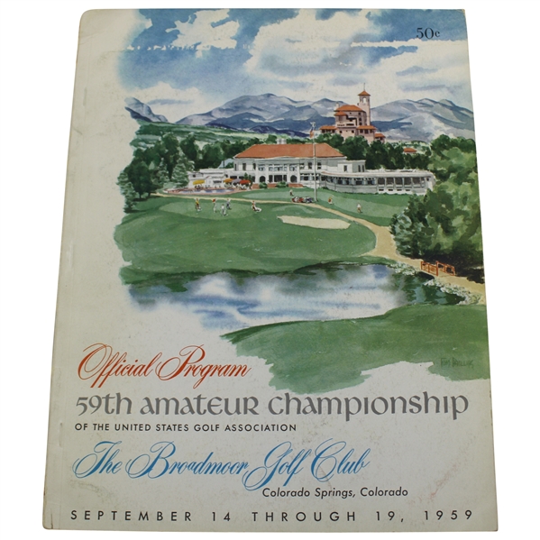 1959 US Amateur at The Broadmoor GC Official Program - Jack Nicklaus Winner