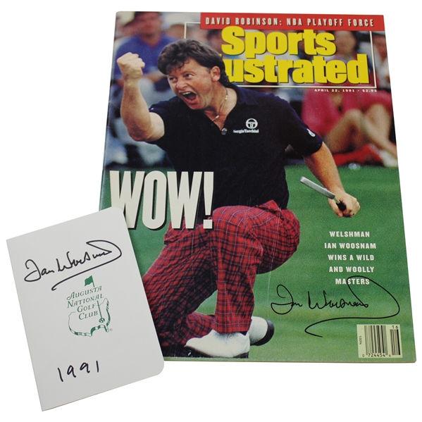 Ian Woosnam Signed Augusta National Scorecard & 1991 Sports Illustrated Magazine JSA ALOA