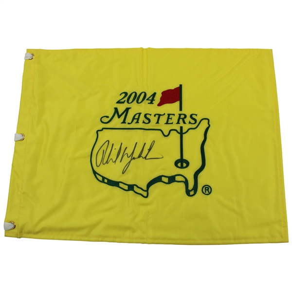 Phil Mickelson Signed 2004 Masters Tournament Embroidered Flag JSA ALOA