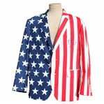 John Daly Signed Personal Worn Hand-tailored LoudMouth American Flag Sport Coat with Inscription JSA #UU28299