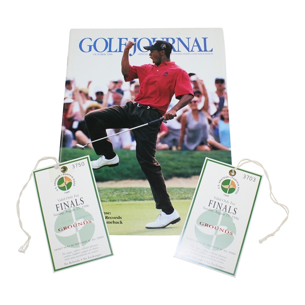 Pair of 1996 US Amateur at Pumpkin Ridge Final Rd Tickets Plus 1996 Golf Journal - October