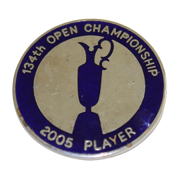 2005 OPEN Championship at St. Andrews Contestant Badge - Tiger Woods Winner