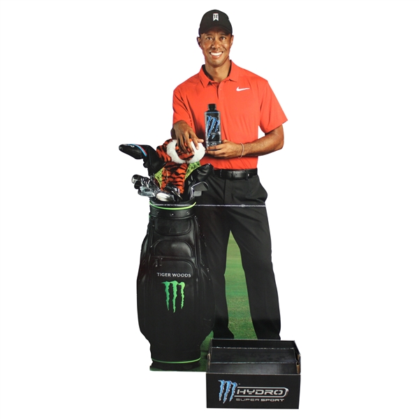 Tiger Woods Full Size Store Standup Monster Energy Hyrdro Super Sport Advertisement