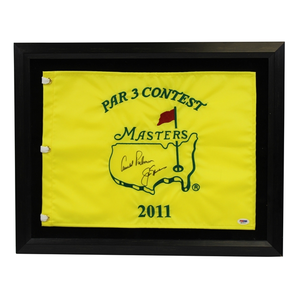 Masters 2011 Par 3 Contest Flag Signed by Jack Nicklaus and Arnold Palmer - PSA & JSA Dual Authentication