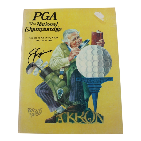 Jack Nicklaus Signed 1975 PGA Championship at Firestone Country Club Program JSA #P87625