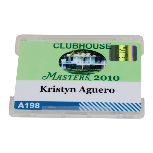 2010 Masters Clubhouse Badge #A198 - Kristyn Aguero - Phil Mickelson Winner