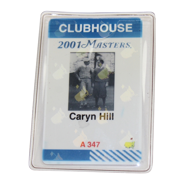 2001 Masters Clubhouse Badge #A347 - Caryn Hill - Tigers Second Masters Win