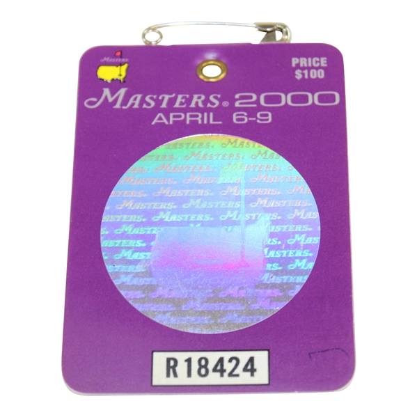 2000 Masters Tournament Badge #R18424 - Vijay singh Winner